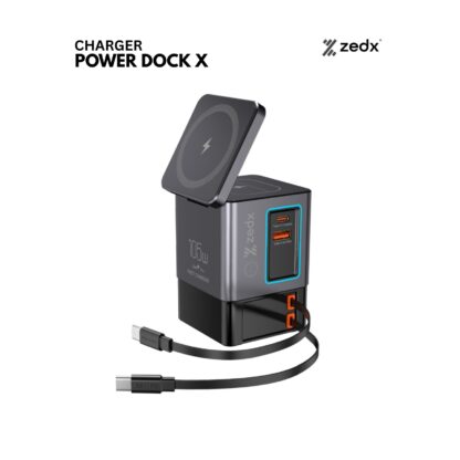 Zedx Power Dock X  |  105 W | 6 in 1 Combo 8 Safety protection  Made For Digital Product 
